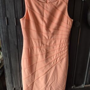 Ellen Tracy Coral Sleeveless Mini Dress